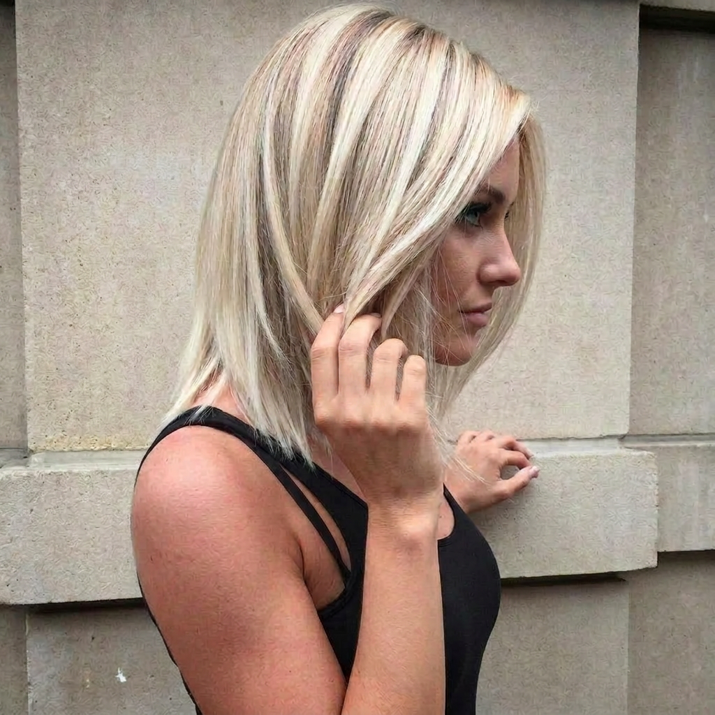 Blonde hair styling
